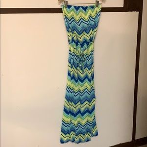 Strapless maxi dress